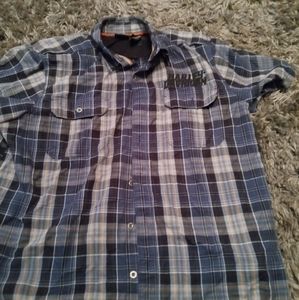 Harley Davidson Short Sleeve Plaid Size XL
